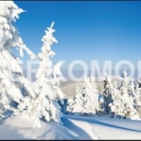 Фартук для кухни горы зимой