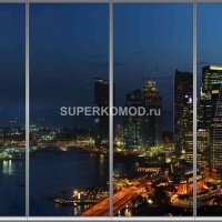 Фотопечать на шкаф купе город 15