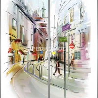 Фотопечать на шкаф купе акварель 159