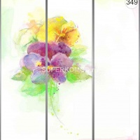 Фотопечать на шкаф купе цветы 349