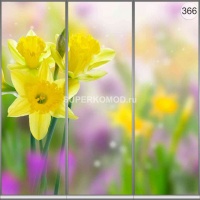 Фотопечать на шкаф купе цветы 366