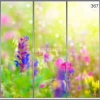 Фотопечать на шкаф купе цветы 367