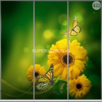 Фотопечать на шкаф купе цветы 422