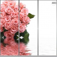 Фотопечать на шкаф купе цветы 483