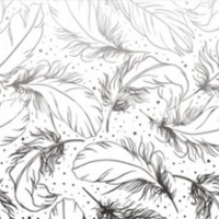 Стеклянный фартук перья