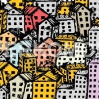 Фартук для кухни город