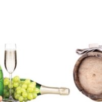 Стеклянный фартук виноград и вино
