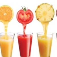 Печать на фартук фрукты овощи соки