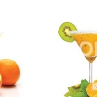 Фартук для кухни апельсин сок в бокале