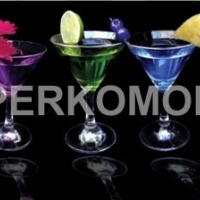 Кухонный фартук разноцветные коктейли