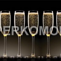 Фартук для кухни бокалы с шампанским