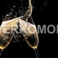 Кухонный фартук бокалы с шампанским