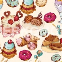 Фартук для кухни пирожные