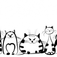 Фартук для кухни Смешные кошки