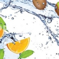 Фартук для кухни киви и апельсины