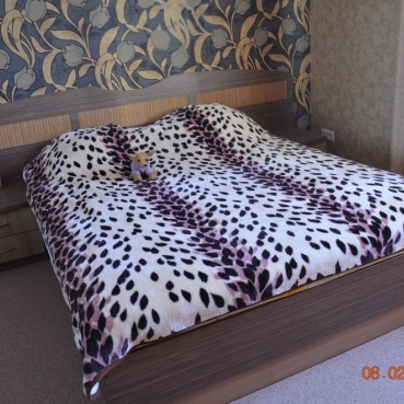 Двуспальная кровать с встоенными тумбами