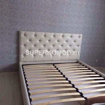 Кремовая кровать по индивидуальным размерам на заказ