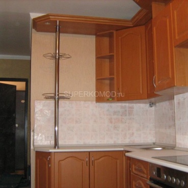 Кухня угловая коричневая