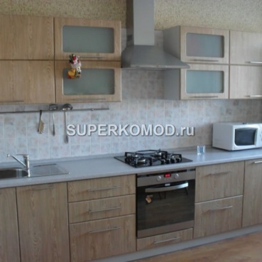 Кухня коричневая прямая