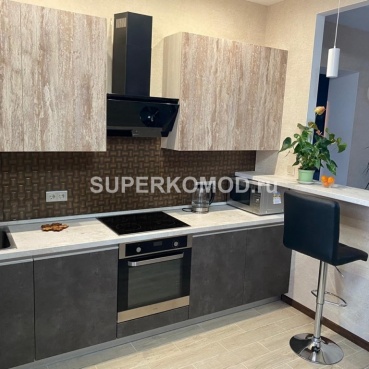 П-образная кухня в стиле лофт