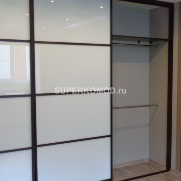 большой шкаф купе белое стекло на заказ