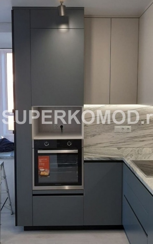 Угловая кухня на заказ в современном стиле матовая недорого