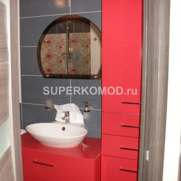 трюмо для ванной в красном цвете на заказ в Барнауле