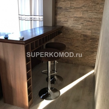 Коричневая барная стойка для гостиной