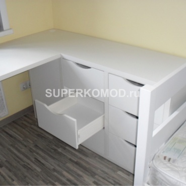 Мебель для детской комнаты белого цвета на заказ